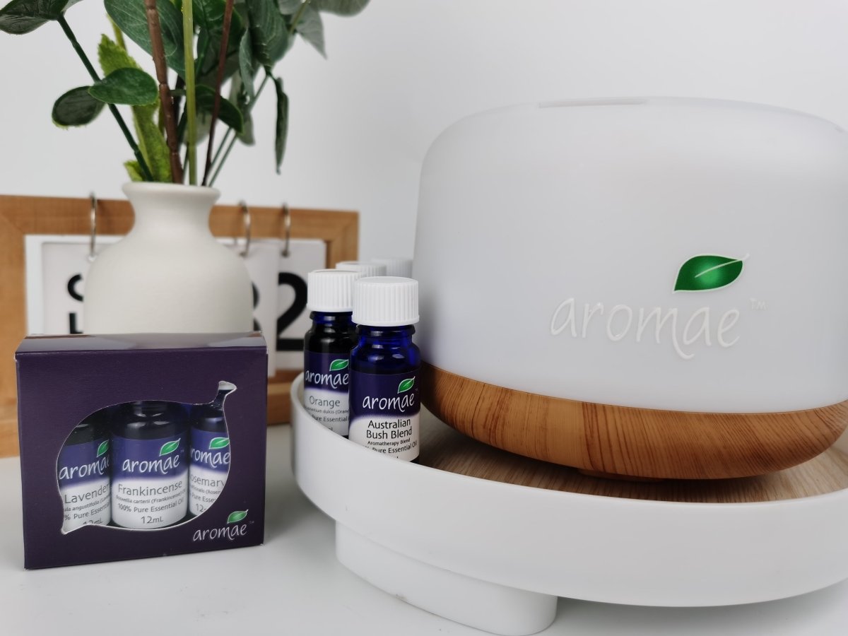 Essential Oil Diffuser AR001 (Ultrasonic with Remote Control) Includes 3 Free Essential Oils - Aromae Essentials