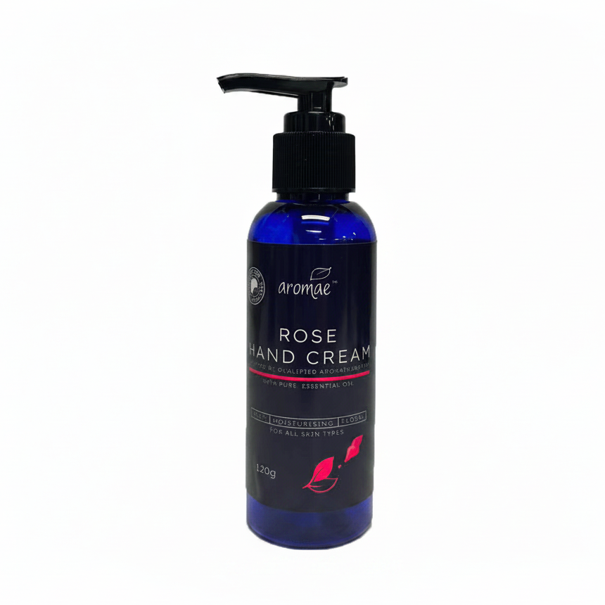 Rose Hand Cream | 120ml Moisturising Cream with Essential Oils - Aromae Essentials